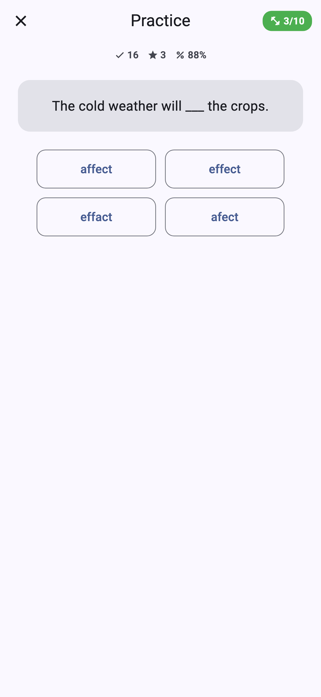 Practice exercise